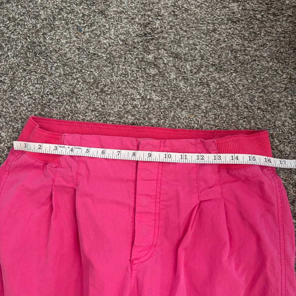 Free People Mesmerize Me Highrise Cargo Windbreaker Joggers Pink Pants Gorp L - Picture 6 of 10